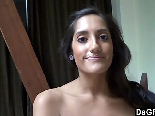 Point of view nail with a gorgeous latina during a audition
